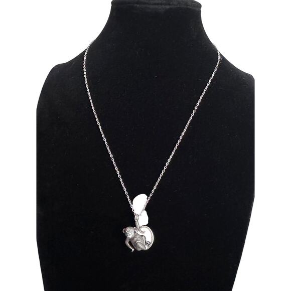 Brighton Monkeying Around Silver Tone Monkey Pendant Necklace - Picture 5 of 5